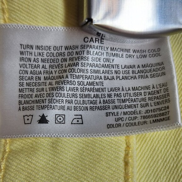 Jordache Vintage Yellow Women's High Rise Straight Legs Jeans Size 14 - Picture 6 of 11